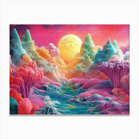 Psychedelic Landscape Canvas Print