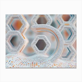 3d Hexagons Canvas Print