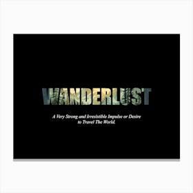 Wanderlust Poster Retro Woods Illustration 1 Canvas Print