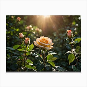 Roses In The Sun 1 Canvas Print