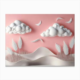 White Clouds In The Sky 1 Canvas Print