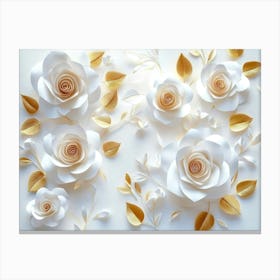 Paper Roses 5 Canvas Print