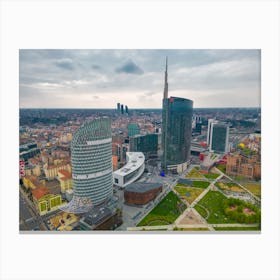 Poster Italy Bosco Verticale Canvas Print