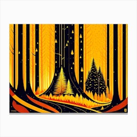 Forest Fire Canvas Print