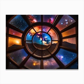 Galaxy Through A Window Canvas Print