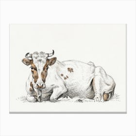Lying Cow 3, Jean Bernard Canvas Print