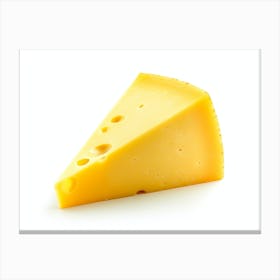 Cheese Slice Isolated On White 1 Canvas Print