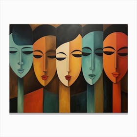 Women'S Faces 3 Canvas Print