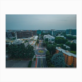 City skyline San Donato Milanese Italy Photography Print. Top View Road. Italy print. Aerial Photo Canvas Print