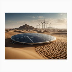 Solar Power In The Desert Canvas Print