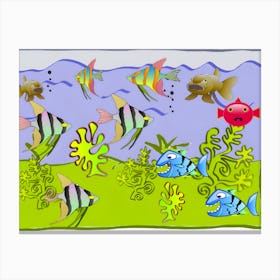 Fishes In The Sea 3 Canvas Print