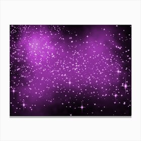 Purple Shining Star Background Canvas Print