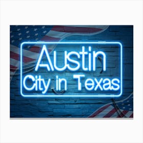 Austin City In Texas Canvas Print