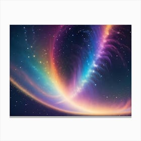 An Abstract Image Of A Colorful Nebula In Space Canvas Print