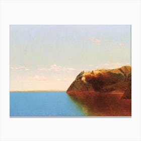 Vintage Painting View Of The Lake Canvas Print