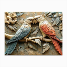 Couple Of Parrots Canvas Print