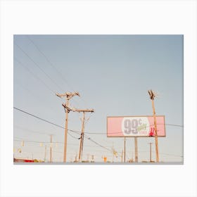 99 Cent Store Sign Canvas Print