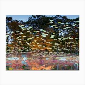 Tree Line Reflection 17  Landscape  Art Print Canvas Print