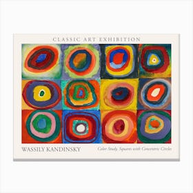 Color Study, Squares With Concentric Circles, Wassily Kandinsky Poster Canvas Print