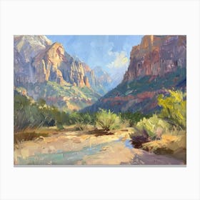 Western Landscapes Zion National Park Utah 2 Canvas Print