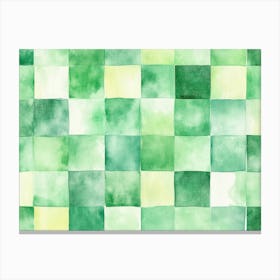 Green Squares Canvas Print