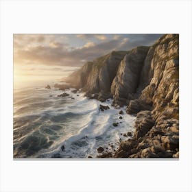 Sunset On The Cliffs Canvas Print