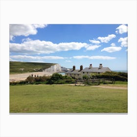 White Cliffs in England Canvas Print