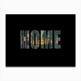 Home Poster Forest Photo Collage 5 Canvas Print