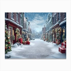 Christmas Street 1 Canvas Print