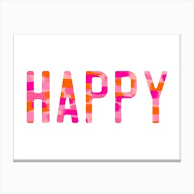 Happy Pink and Orange Canvas Print