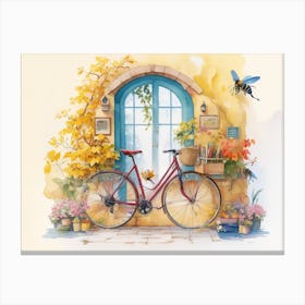 Bicycle By The Window Canvas Print