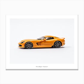 Toy Car Dodge Viper Orange Poster Canvas Print