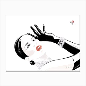 Girl In Lido Canvas Print