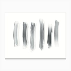 Black And White Brush Strokes Canvas Print