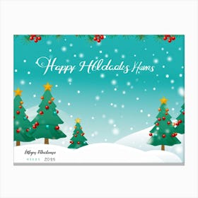 Happy Holidays Canvas Print