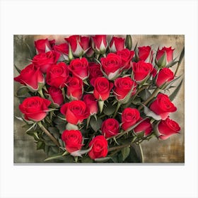 Red Roses 3 Canvas Print