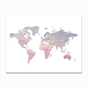 World Map No 245 Canvas Print
