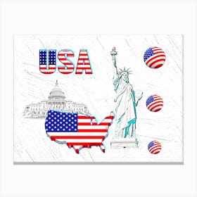 OUR HOME - USA design collection Canvas Print