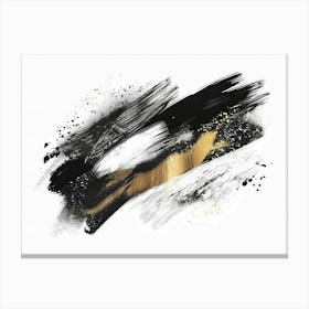 Gold And Black Abstract Painting 77 Canvas Print