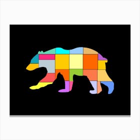 Bear in parts Canvas Print