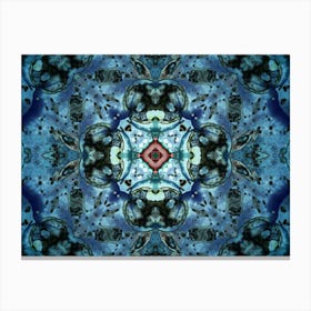 Blue Abstract Pattern From Spots 5 Canvas Print
