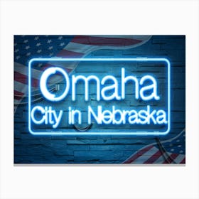 Omaha City In Nebraska Canvas Print