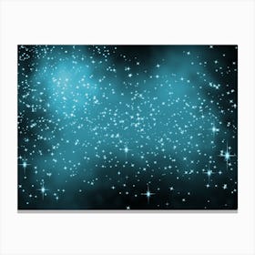 Bluish Shining Star Background Canvas Print