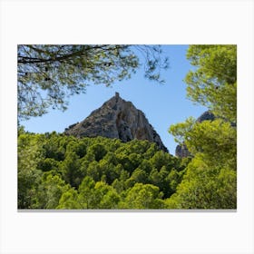 Mountain in the forest, Castellet de Calp Canvas Print