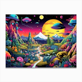 Psychedelic Landscape 4 Canvas Print