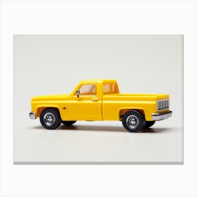 Toy Car 83 Chevy Silverado Yellow Canvas Print
