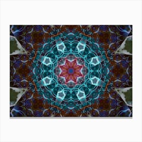 Blue Mosaic Cosmic Pattern 1 Canvas Print