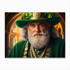 St. Patrick's Day, man in green costume, Leprechaun 5 Canvas Print