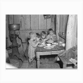 Christmas Dinner In Home Of Earl Pauley,Near Smithfield, Iowa, Dinner Consisted Of Potatoes, Cabbage And Pie By Russ Canvas Print