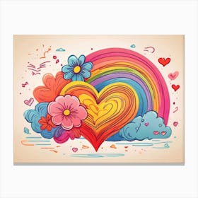 Rainbow Heart 1 Canvas Print